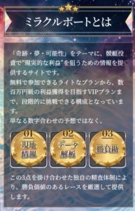 ミラクルボート サイトの特徴